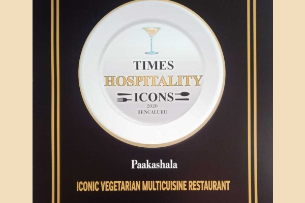 Times Hospitality Icon Award for Vegetarian Multi-cuisine Restaurant