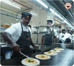 Masala dosa getting ready at Paakashala